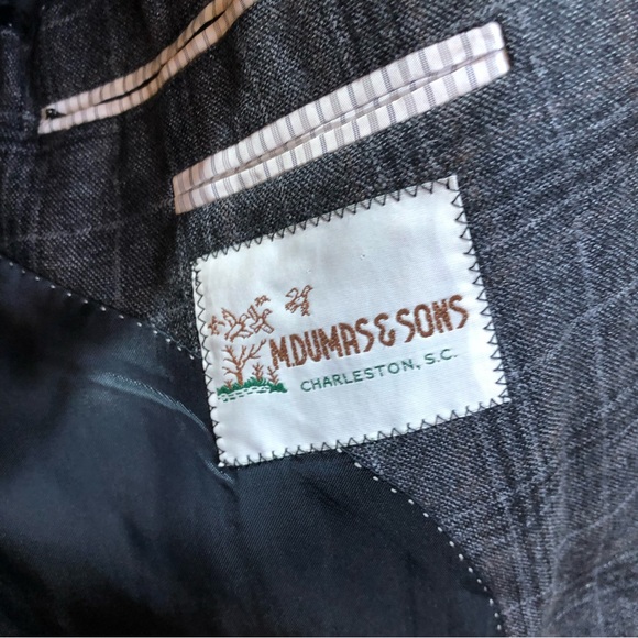 Jack Victor 100% New Zealand Merino Wool Gray Single Breasted Plaid Blazer - Picture 7 of 10